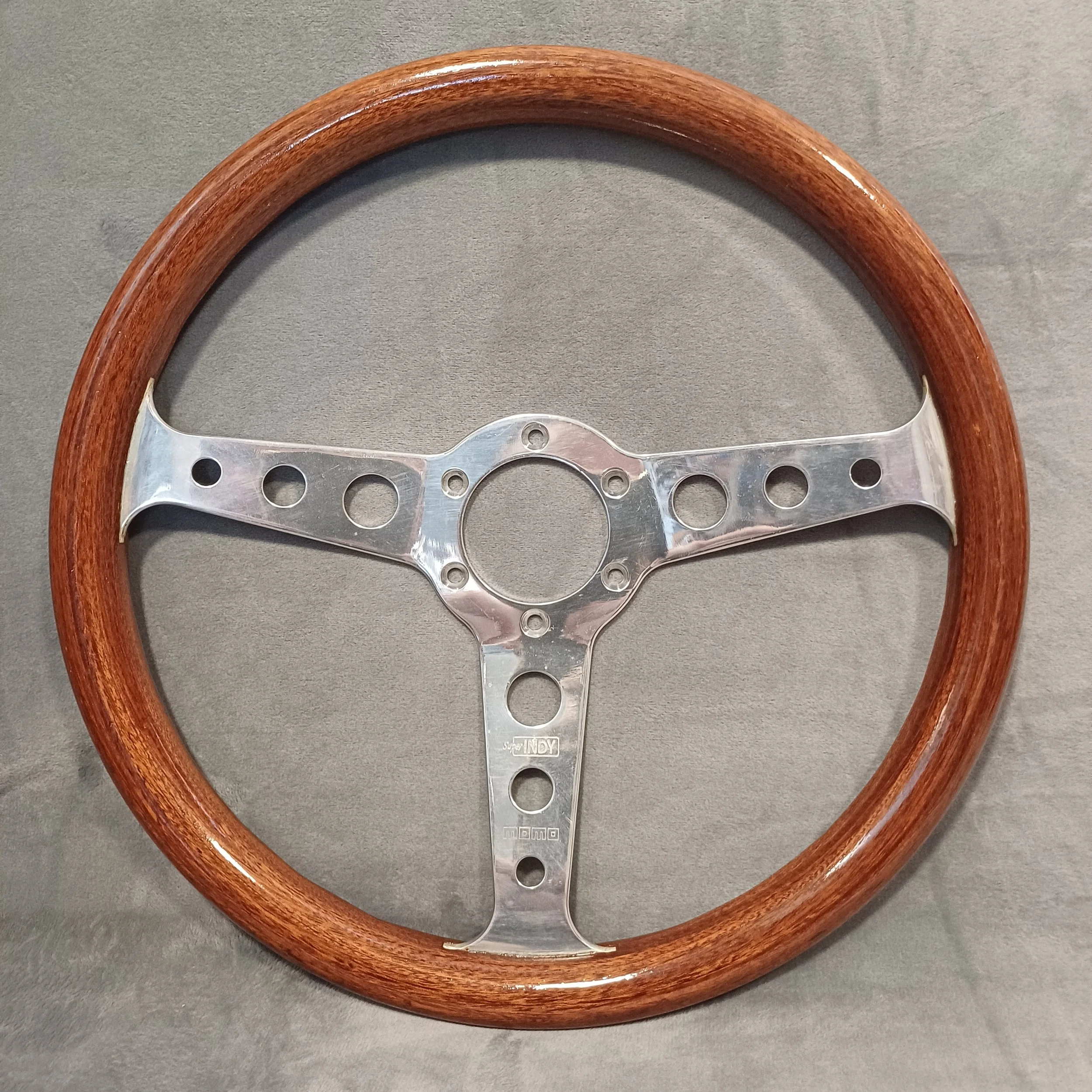 Momo SuperIndy Woodgrain Steering Wheel - 345mm — Garage 5